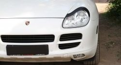 1 399 р. Реснички на фары RA  Porsche Cayenne  955 (2002-2006) (Неокрашенные)  с доставкой в г. Керчь. Увеличить фотографию 5