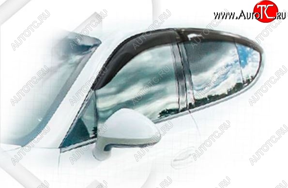 2 089 р. Дефлектора окон Executive CA-Plastiс  Porsche Panamera  970 (2013-2016) рестайлинг (Classic полупрозрачный, Без хром.молдинга)  с доставкой в г. Керчь