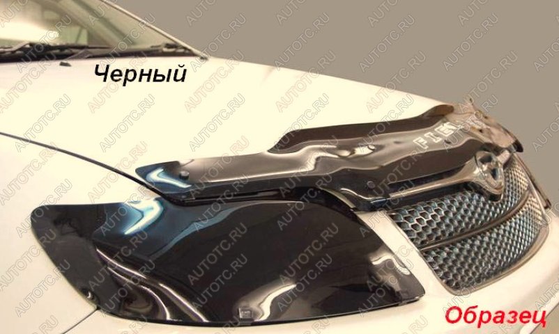 2 699 р. Дефлектор капота CA-Plastic Mitsubishi Lancer 10 CY седан дорестайлинг (2007-2010) (серия Classic черный, Без надписи)  с доставкой в г. Керчь