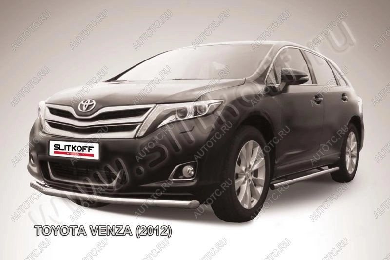 12 849 р. Защита переднего бампера d57 мм Slitkoff Toyota Venza GV10 (2012-2016) рестайлинг (нержавейка полированная) с доставкой в г. Керчь Увеличить фотографию 1 12 849 р. Защита переднего бампера d57 мм Slitkoff Toyota Venza GV10 (2012-2016) рестайлинг (нержавейка полированная) с доставкой в г. Керчь