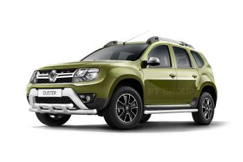 27 199 р. Защита переднего бампера PT GROUP двойная с пластинами Ø63/63мм (НПС) RENAULT Duster 2016- Renault Duster HS рестайлинг (2015-2021) (Нержавеющая полированная сталь)  с доставкой в г. Керчь. Увеличить фотографию 2