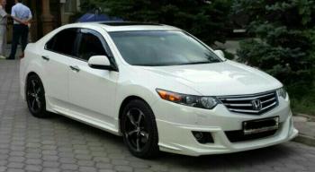 4 949 р. Пороги накладки Mugen Honda Accord 8 CU седан дорестайлинг (2008-2011) (Неокрашенные)  с доставкой в г. Керчь. Увеличить фотографию 2