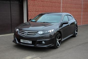 4 949 р. Пороги накладки Mugen Honda Accord 8 CU седан дорестайлинг (2008-2011) (Неокрашенные)  с доставкой в г. Керчь. Увеличить фотографию 3