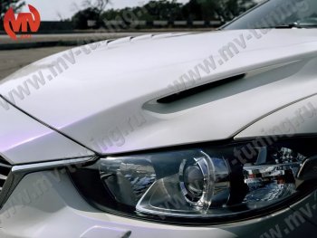 47 899 р. Капот пластиковый (с прорезаными жабрами) SkyActivSport MV-Tuning  Mazda 6  GJ (2012-2025) дорестайлинг седан, дорестайлинг универсал, 1 рестайлинг универсал, 1-ый рестайлинг седан, 2-ой рестайлинг седан, 2-ой рестайлинг универсал (Неокрашенный)  с доставкой в г. Керчь. Увеличить фотографию 4