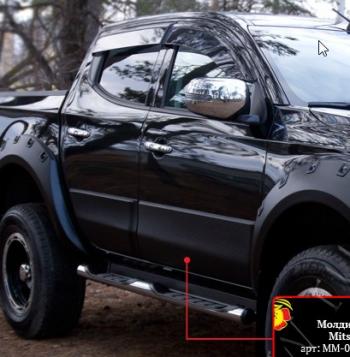 Брызговики RA Mitsubishi Pajero Sport  PA (1996-2008) дорестайлинг, рестайлинг
