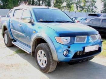 3 299 р. Дефлектор капота NovLine Mitsubishi Pajero Sport PB рестайлинг (2013-2017)  с доставкой в г. Керчь. Увеличить фотографию 2