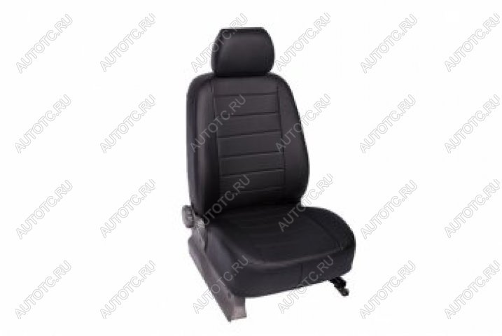 5 999 р. Чехлы для сидений SeiNtex (экокожа, серые) Toyota Avensis T250 седан дорестайлинг (2003-2006)  с доставкой в г. Керчь