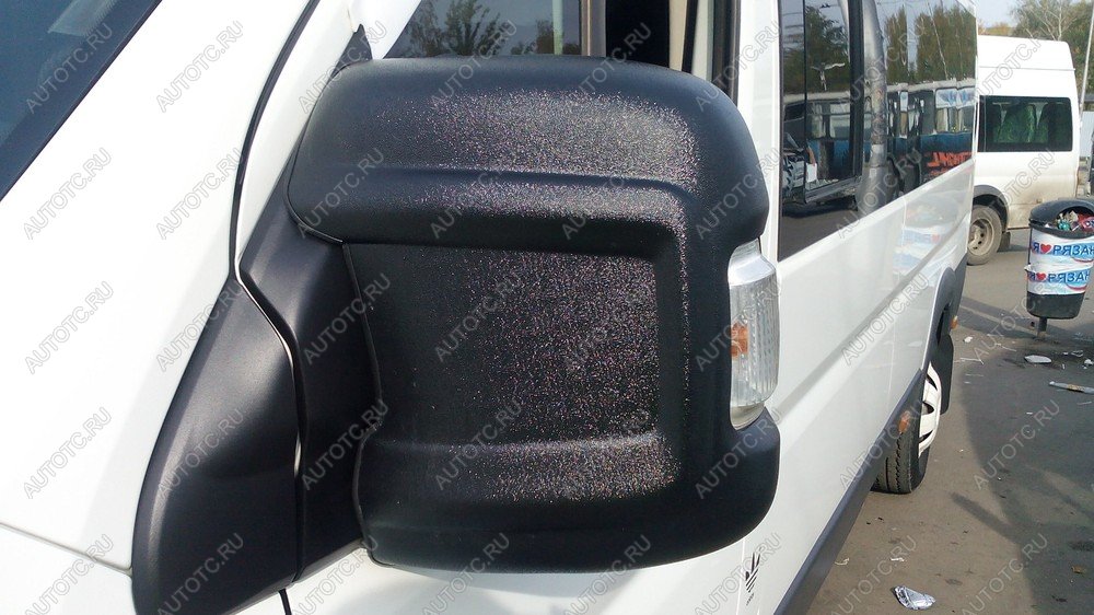 1 839 р. Накладки на боковые зеркала (шагрень) v2 RA  Fiat Ducato  290 (2014-2025) (Неокрашенные)  с доставкой в г. Керчь