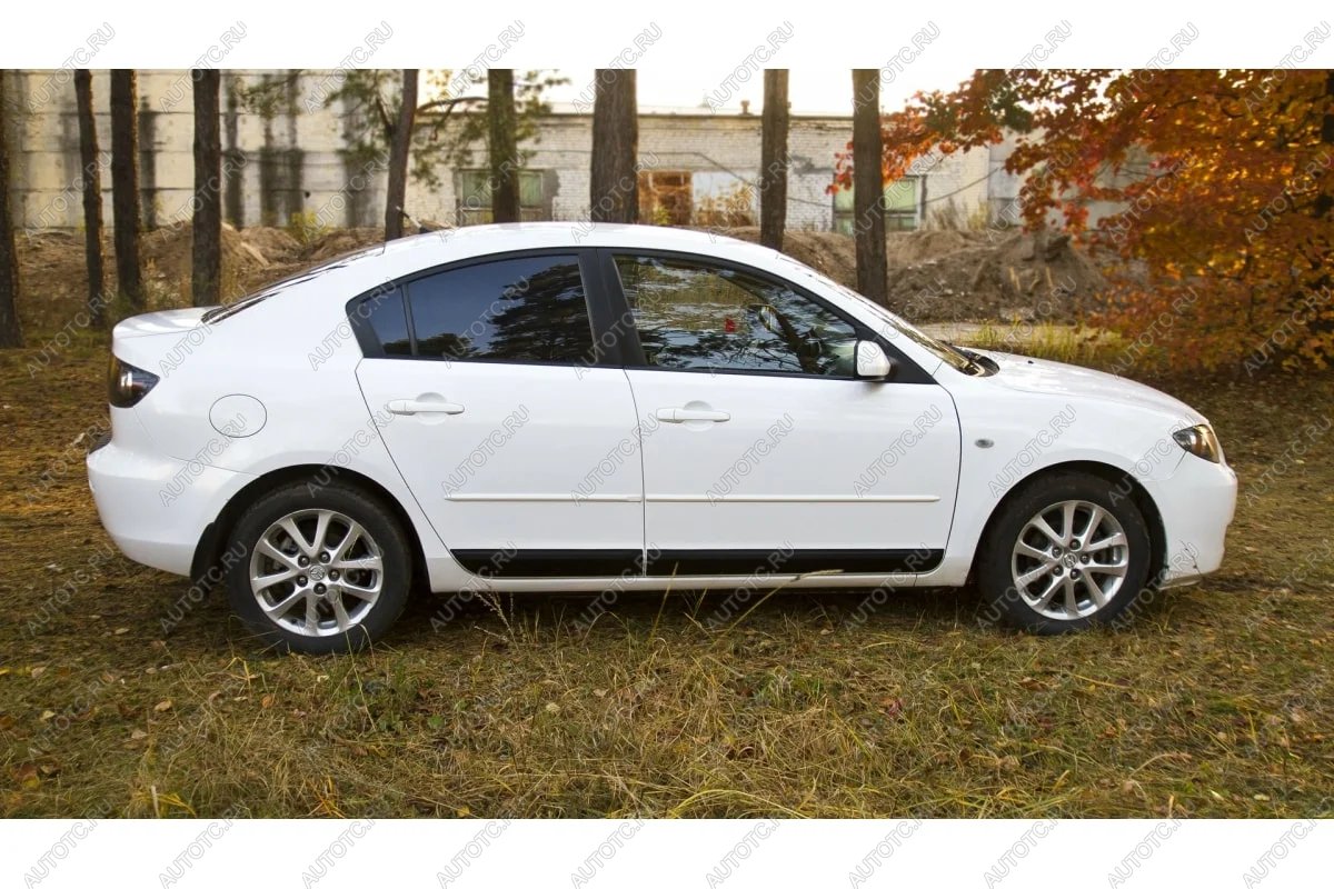 959 р. Молдинг двери RA (задний левый)  Mazda 3/Axela  BK (2003-2009) дорестайлинг седан, рестайлинг седан (Поверхность шагрень)  с доставкой в г. Керчь