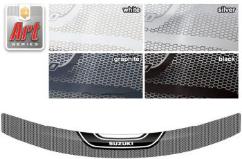 Дефлектор капота (TD54W TD94W) CA-Plastiс Suzuki Grand Vitara ( JT 5 дверей,  JT 3 двери) (2005-2016) дорестайлинг, 1-ый рестайлинг, 2-ой рестайлинг (Серия Art белая)