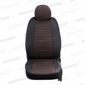 13 649 р. Чехлы на сиденья Экокожа (5 мест раздел. 40/60 экокожа) Автопилот  Лада Ларгус (2021-2025) рестайлинг R90 (черный/шоколад)  с доставкой в г. Керчь. Увеличить фотографию 3