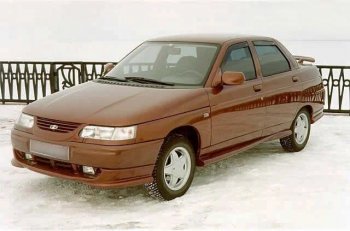 969 р. Накладка переднего бампера Кураж 1 Лада 2110 седан (1995-2007) (неокрашенная)  с доставкой в г. Керчь. Увеличить фотографию 3