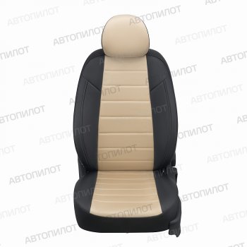 8 249 р. Чехлы сидений (экокожа/алькантара, 40/60) Автопилот Audi Q3 8U дорестайлинг (2011-2015) (черный/бежевый)  с доставкой в г. Керчь. Увеличить фотографию 3