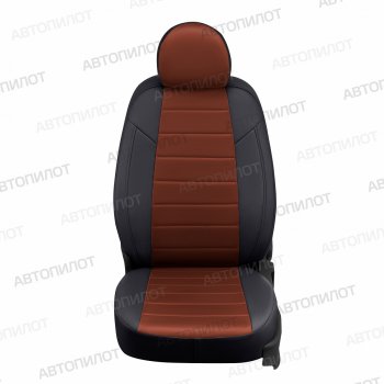 10 249 р. Чехлы сидений (экокожа/алькантара) Автопилот BMW X3 E83 (2003-2009) (черный/темно-коричневый)  с доставкой в г. Керчь. Увеличить фотографию 3