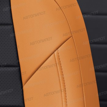 13 649 р. Чехлы сидений (экокожа) Автопилот  Honda Civic  FK2 (2011-2016) хэтчбэк 5 дв. (оранж/черный)  с доставкой в г. Керчь. Увеличить фотографию 5