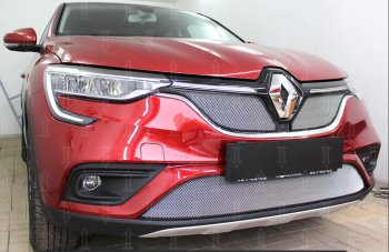 4 999 р. Защитная сетка в бампер (низ, ячейка 4х10 мм) Стрелка11 Премиум Renault Arkana (2019-2025) (Хром)  с доставкой в г. Керчь. Увеличить фотографию 2