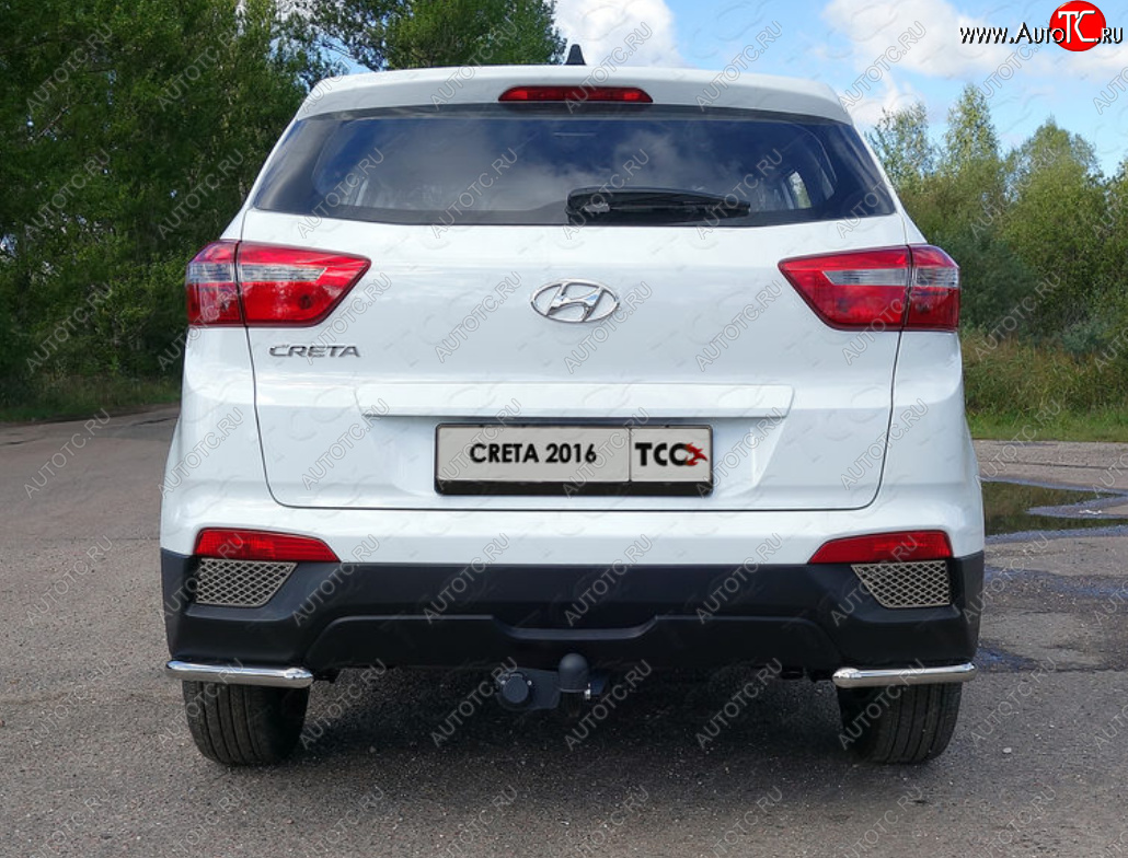 11 749 р. Защита заднего бампера (уголки, d42,4 мм) TCC Hyundai Creta GS дорестайлинг (2015-2019)  с доставкой в г. Керчь