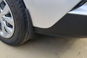 Задние брызговики (увеличенные) Petroil Tuning Hyundai Solaris  HCR (2017-2022) седан дорестайлинг, седан рестайлинг