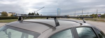 4 699 р. Багажники АЭРО с креплением в штатные места АПС  Datsun mi-DO - on-DO (Длина 1300 мм, цвет черный)  с доставкой в г. Керчь. Увеличить фотографию 2