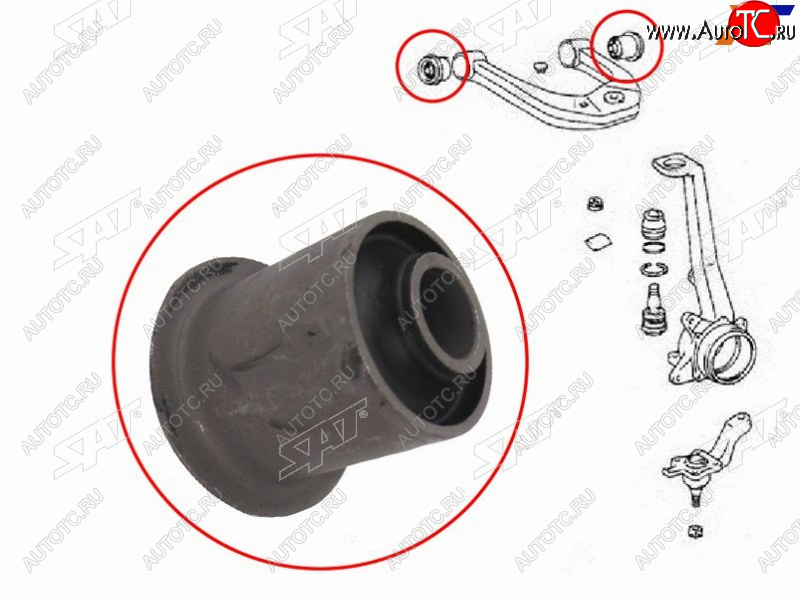 2 269 р. Сайлентблок верхнего переднего рычага FR SAT Toyota Hilux Surf N180 5 дв. дорестайлинг (1995-1998)  с доставкой в г. Керчь