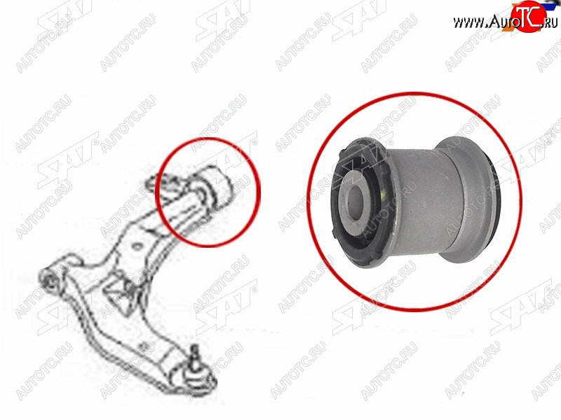 1 069 р. Сайлентблок нижнего рычага задний FR SAT Nissan Primera 3 седан P12 (2001-2008)  с доставкой в г. Керчь