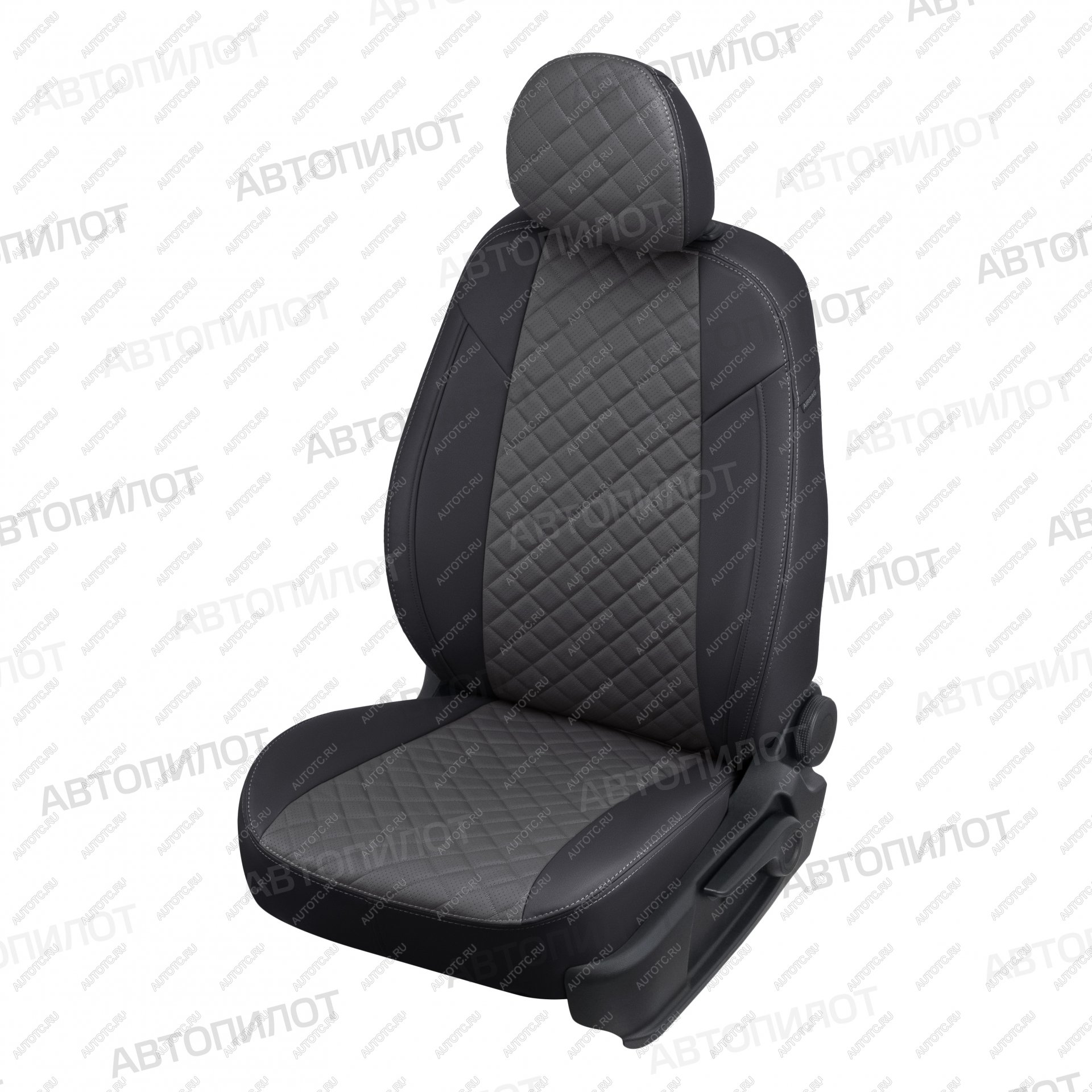 8 499 р. Чехлы на сиденья Ромб (экокожа) Автопилот  Chery Tiggo 7 Pro Max  T1E (2022-2025) дорестайлинг, рестайлинг (черный/темно-серый)  с доставкой в г. Керчь