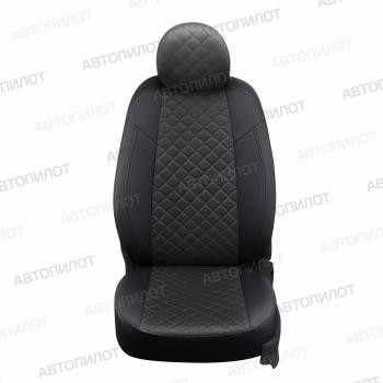 8 499 р. Чехлы на сиденья Алькантара ромб (экокожа) Автопилот   Chery Tiggo 7 - Tiggo 7 Pro Max  T1E (черный/темно-серый)  с доставкой в г. Керчь. Увеличить фотографию 4
