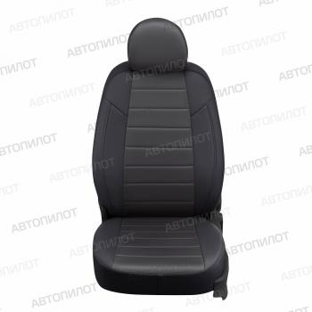 8 249 р. Чехлы на сиденья Экокожа (сплошное экокожа) Автопилот Changan Alsvin (2018-2025) (черный/темно-серый)  с доставкой в г. Керчь. Увеличить фотографию 4