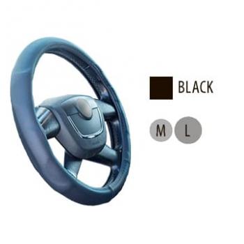 Оплетка руля (L/39-40 см, экокожа) AUTOLUXE AL-013 Fiat Doblo 223 дорестайлинг (2000-2005) (черный)