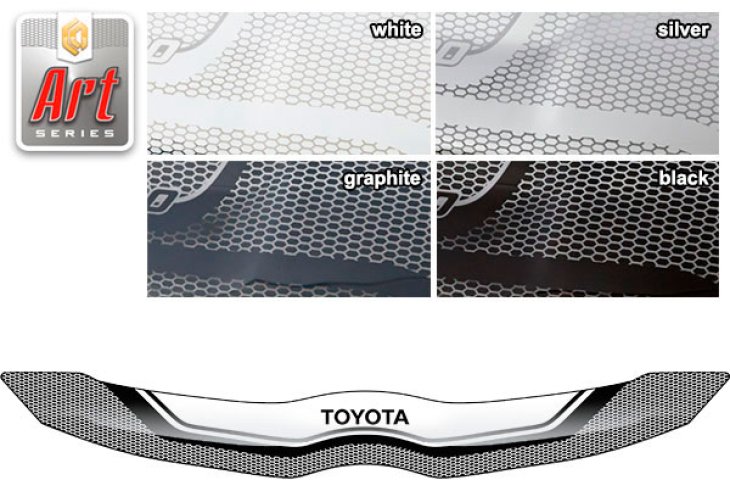 2 159 р. Дефлектор капота CA-Plastic  Toyota Verso  R20 (2009-2012) дорестайлинг (Серия Art графит)  с доставкой в г. Керчь