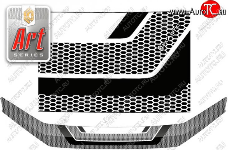 2 299 р. Дефлектор капота CA-Plastic  Haval F7x (2019-2024) дорестайлинг, рестайлинг (Серия Art серебро)  с доставкой в г. Керчь