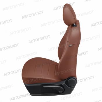 13 649 р. Чехлы на сиденья Экокожа (40/60 экокожа) Автопилот  Geely Emgrand  SS11 (2021-2025) (коричневый)  с доставкой в г. Керчь. Увеличить фотографию 5