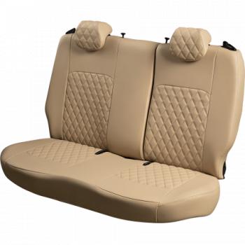 6 399 р. Комплект чехлов для сидений (ЦЗС Илана+Орегон) ТУРИН ст РОМБ Lord Autofashion Лада 2107 (1982-2012) (бежевый, вставка бежевая, строчка бежевая)  с доставкой в г. Керчь. Увеличить фотографию 3