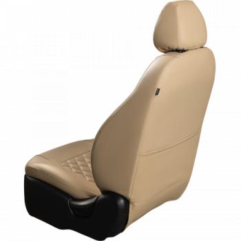 6 399 р. Комплект чехлов для сидений (ЦЗС Илана+Орегон) ТУРИН ст РОМБ Lord Autofashion Лада 2107 (1982-2012) (бежевый, вставка бежевая, строчка бежевая)  с доставкой в г. Керчь. Увеличить фотографию 6