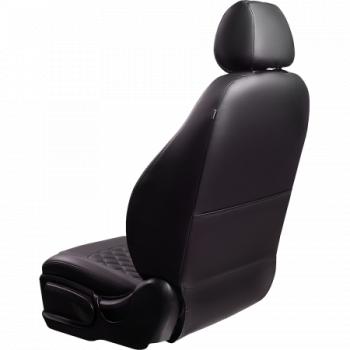 9 449 р. Комплект чехлов для сидений (к.Drive Active РЗСиС 60/40 3Г Илана+Орегон) ТУРИН ст РОМБ Lord Autofashion  Лада Гранта FL ( 2191,  2190,  2194,  2192) (2018-2025) лифтбэк рестайлинг, седан рестайлинг, универсал рестайлинг, хэтчбек рестайлинг (черный, вставка черная, строчка черная)  с доставкой в г. Керчь. Увеличить фотографию 6