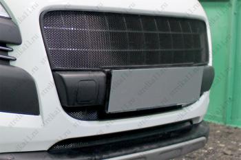 3 079 р. Защита радиатора (верх) Стрелка11 Стандарт Peugeot 3008 дорестайлинг (2009-2013) (черная)  с доставкой в г. Керчь. Увеличить фотографию 3