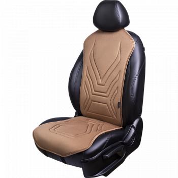 Накидка на сиденье (1 место Афины) ЛЮКС ст АЛЬБИОН Lord Autofashion  (бежевый, строчка коричневая)