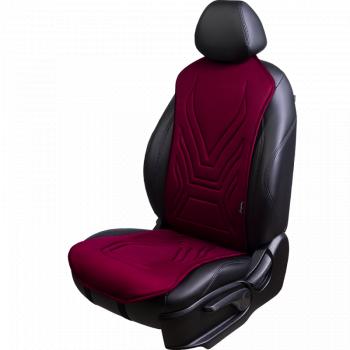 Накидка на сиденье (1 место Афины) ЛЮКС ст АЛЬБИОН Lord Autofashion  (бордовый, строчка бордовая)