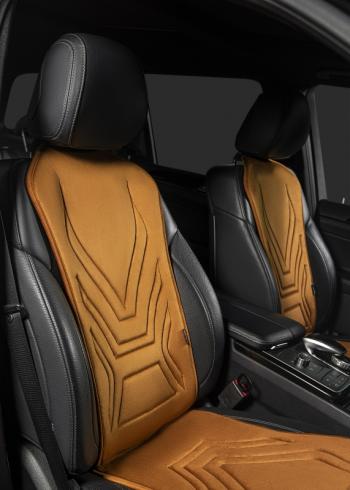 2 599 р. Накидка на сиденье (1 место Афины) ЛЮКС ст АЛЬБИОН Lord Autofashion   (бронза, строчка светло-коричневая)  с доставкой в г. Керчь. Увеличить фотографию 5