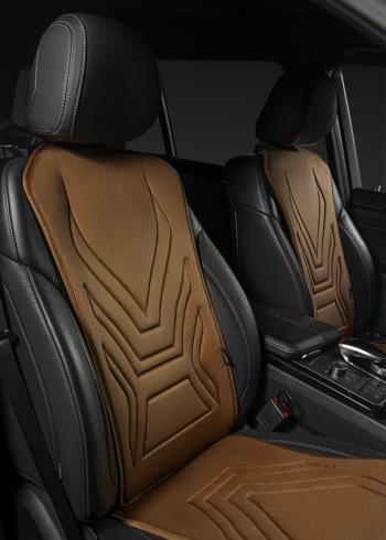 2 199 р.  Накидка на сиденье (1 место Афины) ЛЮКС ст АЛЬБИОН Lord Autofashion   (коричневый, строчка коричневая)  с доставкой в г. Керчь. Увеличить фотографию 7