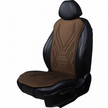  Накидка на сиденье (1 место Афины) ЛЮКС ст АЛЬБИОН Lord Autofashion  (коричневый, строчка коричневая)
