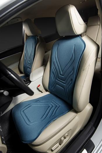 2 599 р. Накидка на сиденье (1 место Афины) ЛЮКС ст АЛЬБИОН Lord Autofashion   (мурена, строчка серо-голубая)  с доставкой в г. Керчь. Увеличить фотографию 4