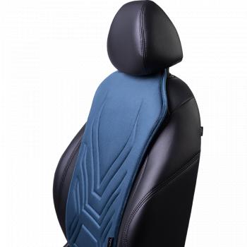 2 599 р. Накидка на сиденье (1 место Афины) ЛЮКС ст АЛЬБИОН Lord Autofashion   (мурена, строчка серо-голубая)  с доставкой в г. Керчь. Увеличить фотографию 5