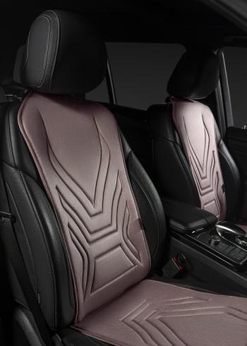 2 599 р. Накидка на сиденье (1 место Афины) ЛЮКС ст АЛЬБИОН Lord Autofashion   (розовый, строчка бежевая)  с доставкой в г. Керчь. Увеличить фотографию 5