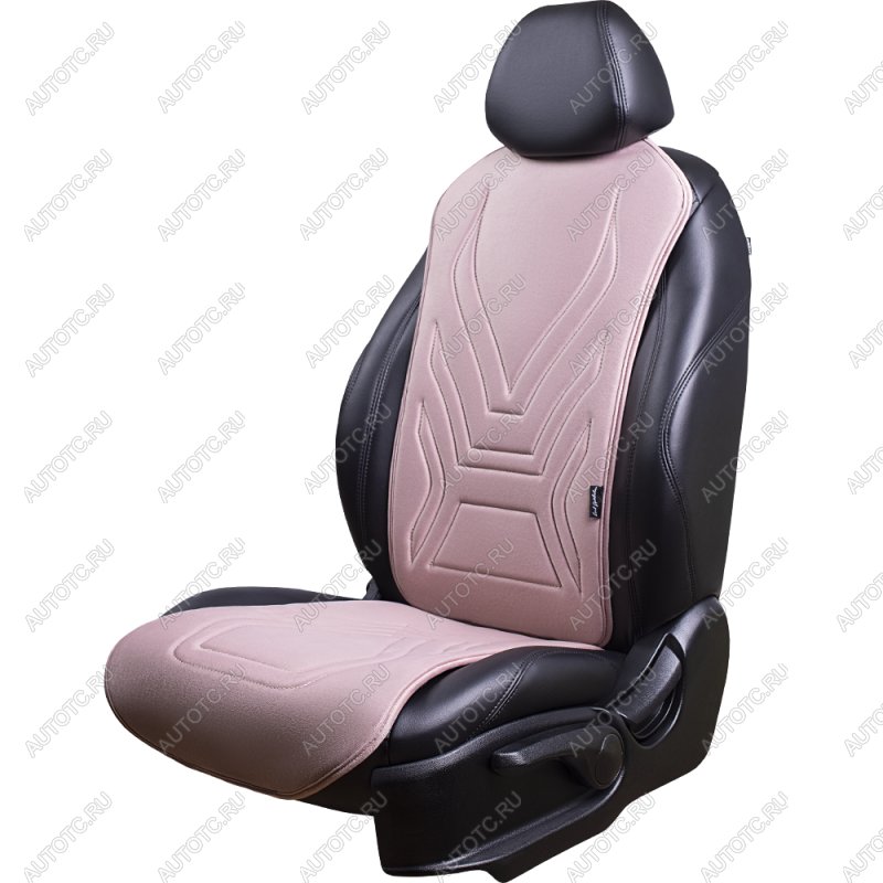 2 599 р. Накидка на сиденье (1 место Афины) ЛЮКС ст АЛЬБИОН Lord Autofashion   (розовый, строчка бежевая)  с доставкой в г. Керчь