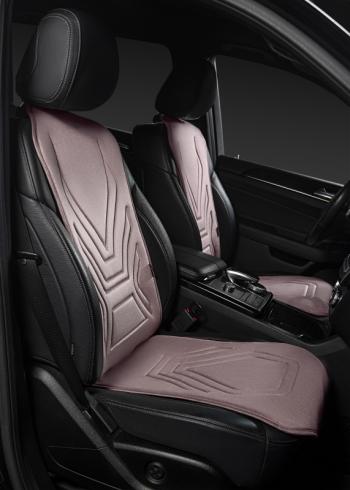 2 599 р. Накидка на сиденье (1 место Афины) ЛЮКС ст АЛЬБИОН Lord Autofashion   (розовый, строчка розовая)  с доставкой в г. Керчь. Увеличить фотографию 3