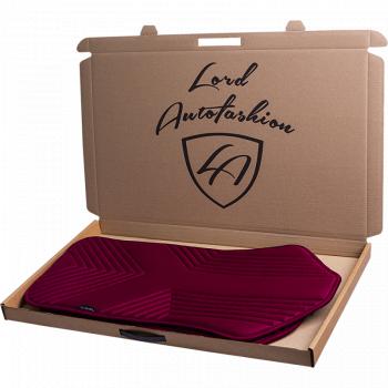 2 199 р. Накидка на сиденье (1 место Афины) ЛЮКС ст ВАН ВЭЙ Lord Autofashion   (бордовый, строчка бордовая)  с доставкой в г. Керчь. Увеличить фотографию 8