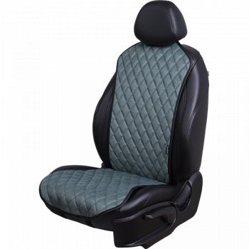 Накидка на сиденье (1 место Каир) ЛЮКС ст РОМБ Lord Autofashion  (зеленый, строчка серая)