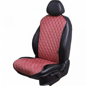 Накидка на сиденье (1 место Каир) ЛЮКС ст РОМБ Lord Autofashion  (красный, строчка черная)