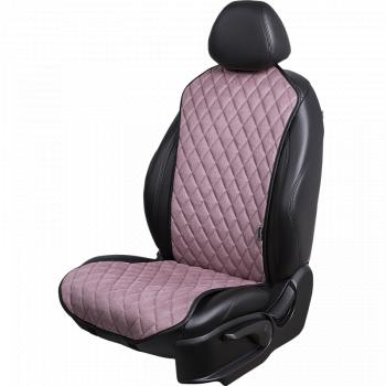 Накидка на сиденье (1 место Каир) ЛЮКС ст РОМБ Lord Autofashion  (розовый, строчка бежевая)